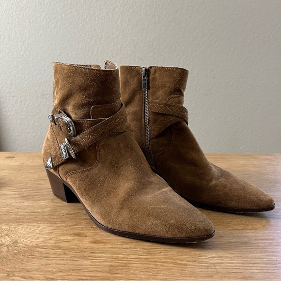Frye Ellen Buckle Bootie Tobacco Tan SZ